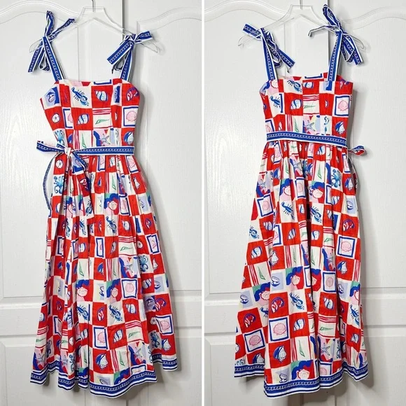 Hunter Bell Quincy Dress Sea Tiles Maxi – Size 2 NWT - Picture 6 of 17